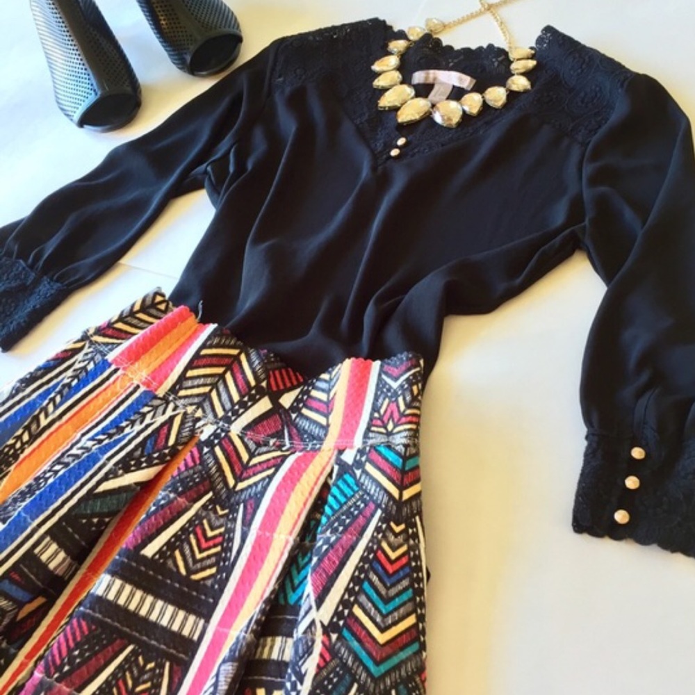 My favorite Bright Patterned Circle skirt!